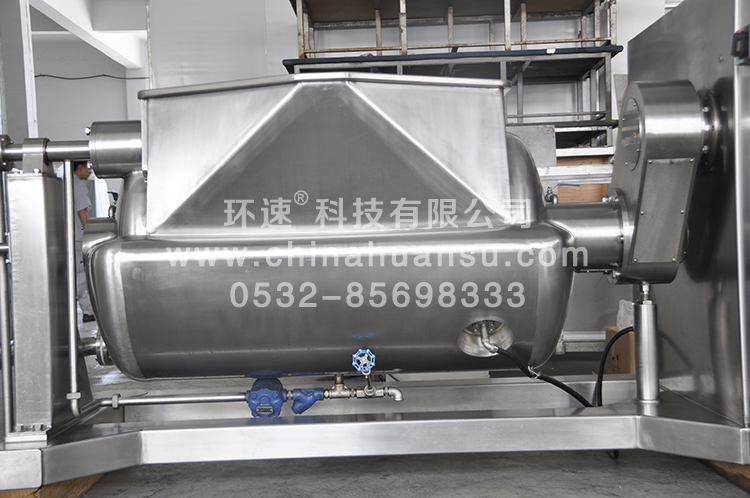 可傾斜式物料攪拌鍋，一鍵觸屏操作